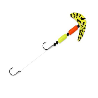 Mack's Lure 60045 Cha - Crawler Rig (Black Hooks) Chartreuse Black Tiger