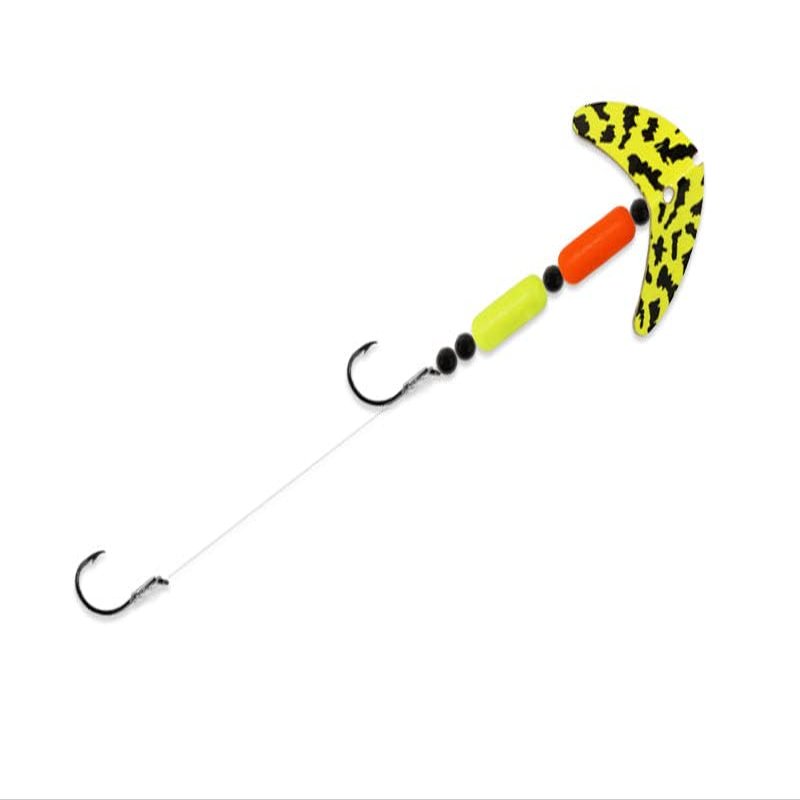 Mack's Lure 60045 Cha - Crawler Rig (Black Hooks) Chartreuse Black Tiger