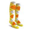 Golf Knickers Colorful Knee High Argyle Cotton Socks For Men Women and Youth - TTT: Yellow/Orange/White - Mens view 1