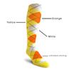 Golf Knickers Colorful Knee High Argyle Cotton Socks For Men Women and Youth - TTT: Yellow/Orange/White - Mens view 4