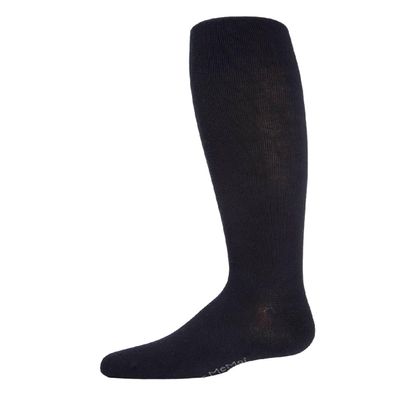 MeMoi Soft Pima Cotton Tights for Girls, Soft and Lightweight Opaque Tights for girls - Sizes 8 to 16, Navy, 4