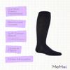 MeMoi Soft Pima Cotton Tights for Girls, Soft and Lightweight Opaque Tights for girls - Sizes 8 to 16, Navy, 4 view 3