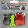 Flashing Panda Bicycle/Jogging Safety Light and Reflector, 5 Red LED, 6-Function view 2