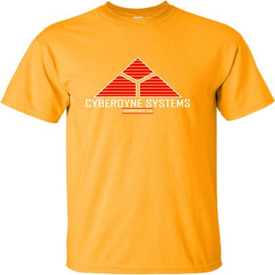 Go All Out Large Gold Adult Cyberdyne Systems Skynet Division T-Shirt