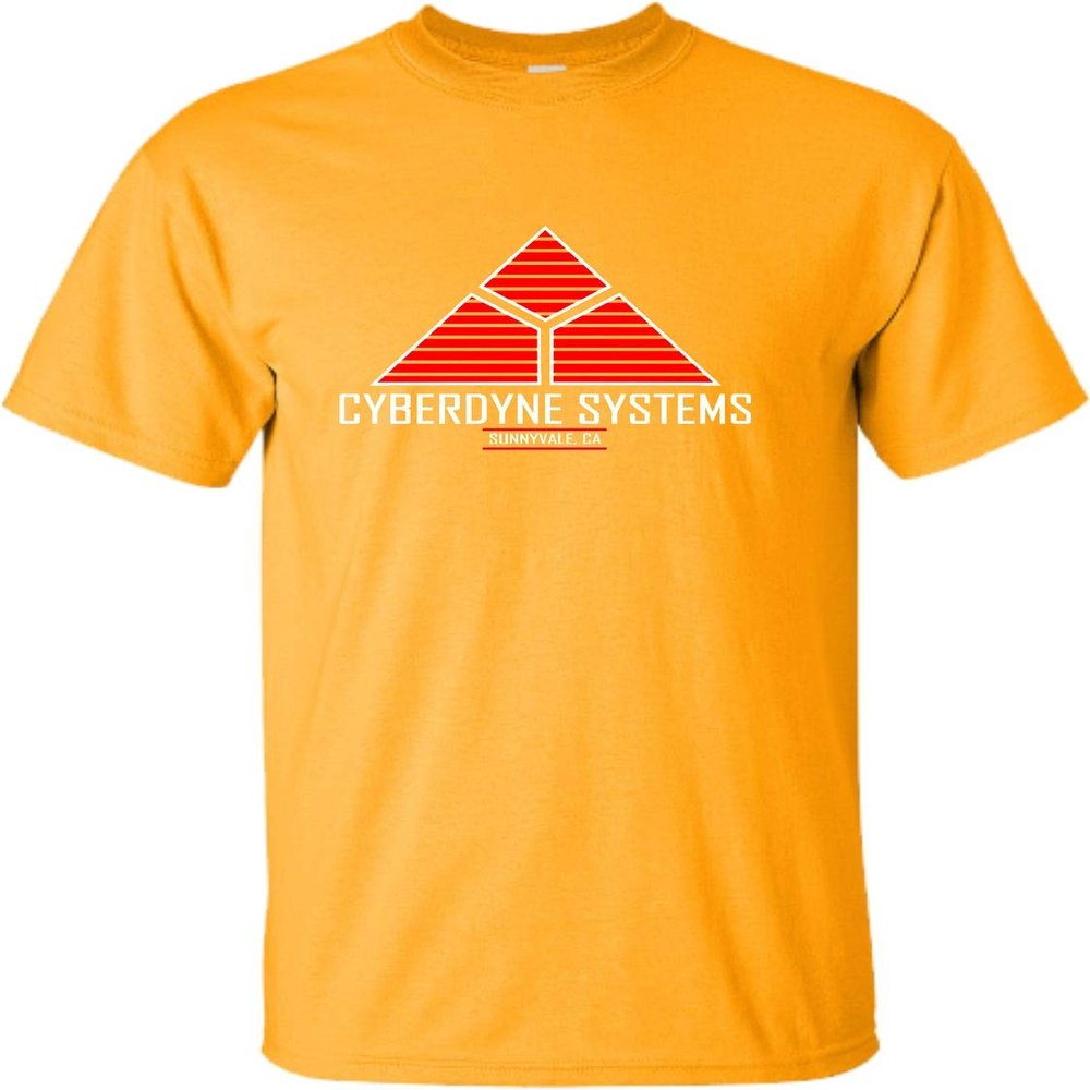 Go All Out Large Gold Adult Cyberdyne Systems Skynet Division T-Shirt