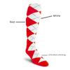 Golf Knickers Colorful Knee High Argyle Cotton Socks for Men Women and Youth - S: Red/White - Youth view 4