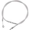ARMOR COAT CABLES Attractive stainless steel weave with performance and attitude Clear Armor Coat protects chrome and painted surfaces Premium chrome fittings Terminator clutch cables are longitudinally wound for less housing flex view 1