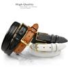 Adam Gold Men's Genuine Italian Calfskin Leather Dress Belt 1-1/8"(30mm) Wide Polished Buckle (Alligator Gray, 44) view 3