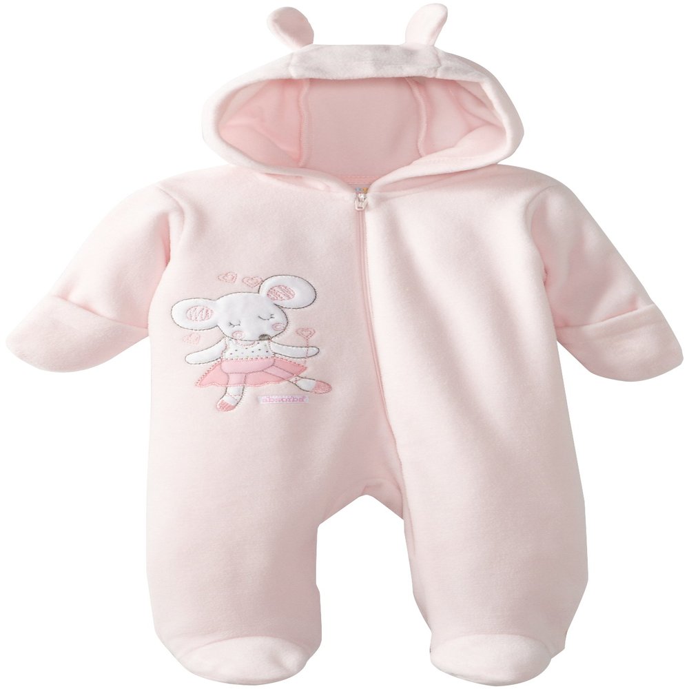 Absorba Baby-Girls Newborn Microfleece Prams, Pink, 6-9 Months