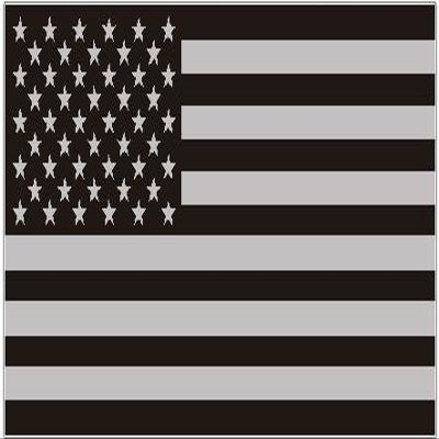 American Subdued Flag USA Sticker Peel and Stick Logo Print