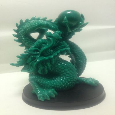 Good Luck feng shui Dragon on wood base