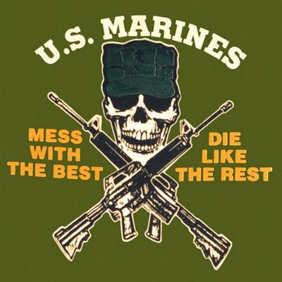 Fox Outdoor Products Marines One-Sided Imprinted US Marines - Mess with Best T-Shirt, 3X-Large