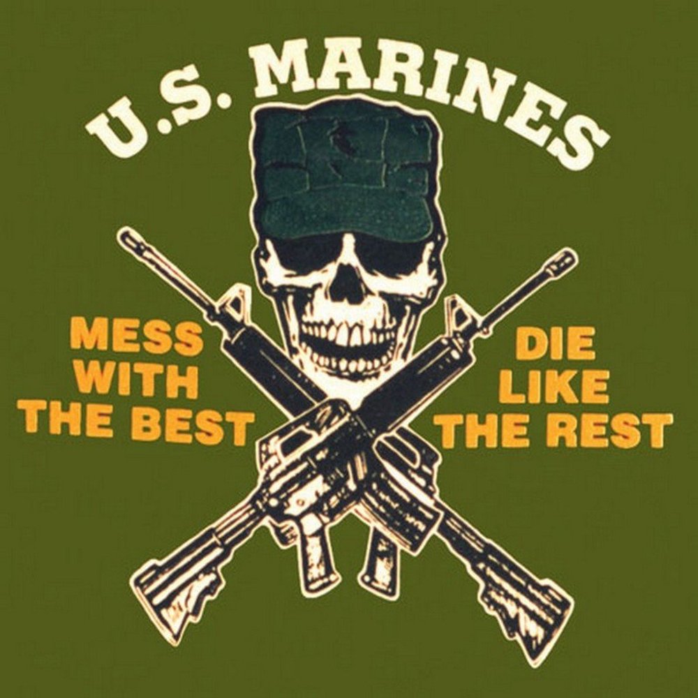Fox Outdoor Products Marines One-Sided Imprinted US Marines - Mess with Best T-Shirt, 3X-Large