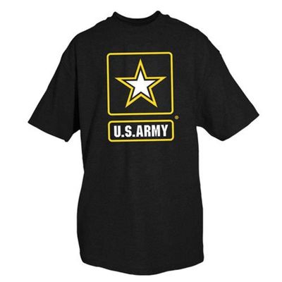 Fox Outdoor Products Army Star One-Sided Imprinted T-Shirt, Black, 3X-Large