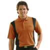 Monterey Club Men's Dual Reflect Colorblock Polo Shirt #1025 (Jaffa Orange/Black, Medium) view 1