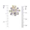 STARBURST Silver tone lilac and Clear Crystal Clip On Earrings view 3