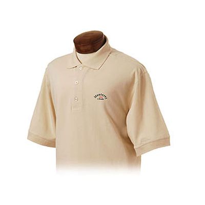 Monterey Club Men's Combed Cotton Solid Pique Polo Shirt #3200 (Stone, Small)