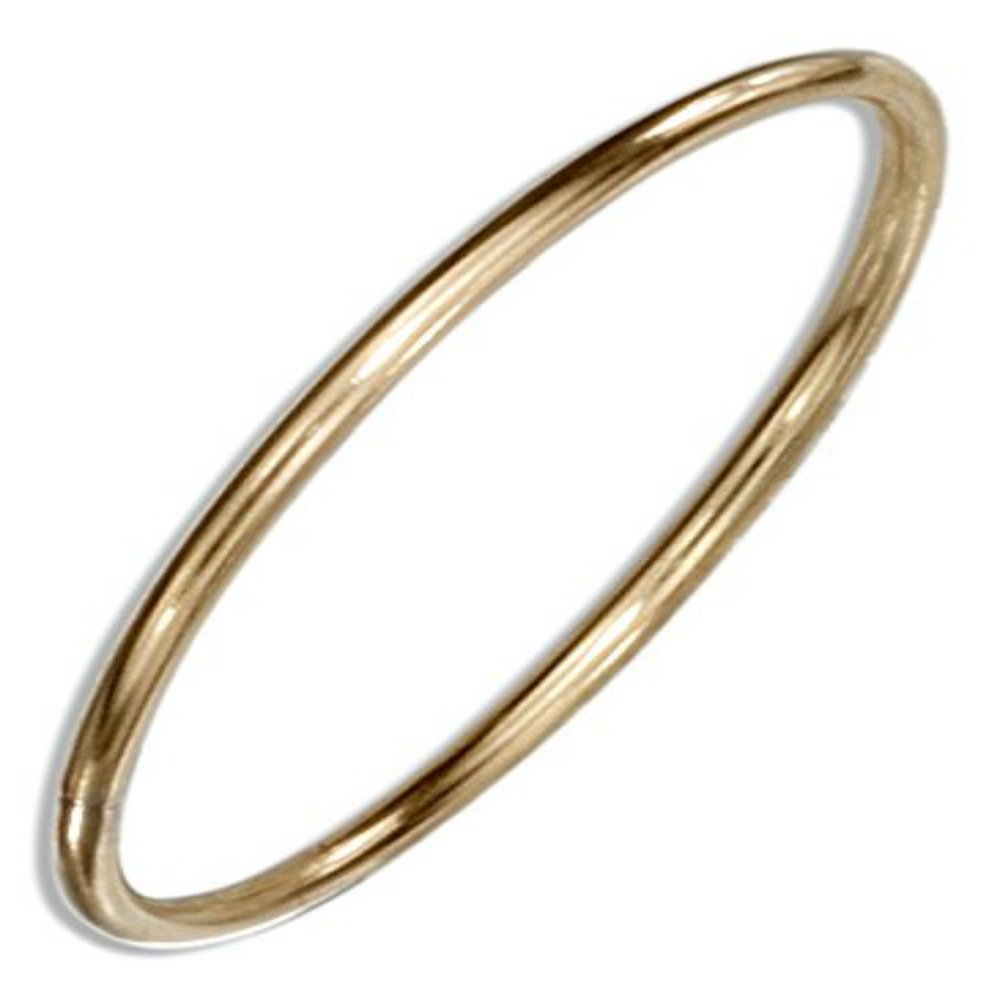 14k Gold 1mm Thin Plain Band Toe Ring (5)
