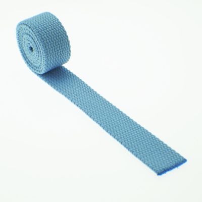 20 Yard Cotton Webbing - 1 Inch (1") Heavy Duty - Choose Your Color (Light Blue)