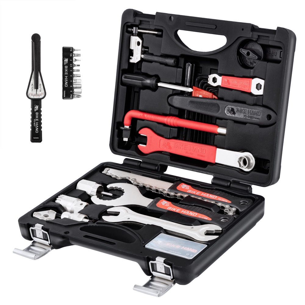 BIKEHAND 18 Piece Bike Bicycle Repair Tool Kit Set - Great Bike Maintenance Tools for Mountain & Road Bike -Bike Tools Set Complete with Torque Wrench