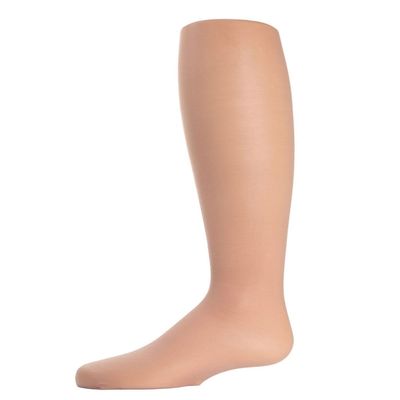 MeMoi Essential Sheer Nylon Tights for Girls, Ultra Soft and Lightweight Opaque Girls Tights - Sizes A-12, Honey, 8-10