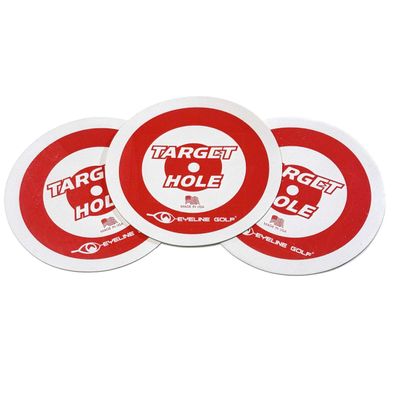 EyeLine Golf Target Circle as Training Aid  Ideal for Chipping and Pitching  Super Thin with Foldable Configurations. Bright Color Markings Easy Sighting. Made in USA (Target Holes)