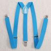 BigbigMall Adjustable Unisex Adult Child Elastic Clip-on Brace Suspender Y Back Neon Belt,Blue Sky view 1