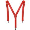 BigbigMall Adjustable Unisex Adult Child Elastic Clip-on Brace Suspender Y Back Neon Belt,Red view 1