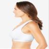 Comfort Choice Women's Plus Size Wireless Back-Close Lounge Bra - 54 G, White view 3