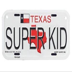 Gift House Superkid Texas Bike Plate