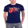 The Rolling Stone Men's Lick The Flag Short Sleeve T-shirt, Blue (navy), Small view 1