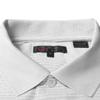Monterey Club Men's Tonal Pinstripe Texture Solid Polo Shirt #1096 (White, Large) view 2
