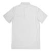 Monterey Club Men's Tonal Pinstripe Texture Solid Polo Shirt #1096 (White, Large) view 4