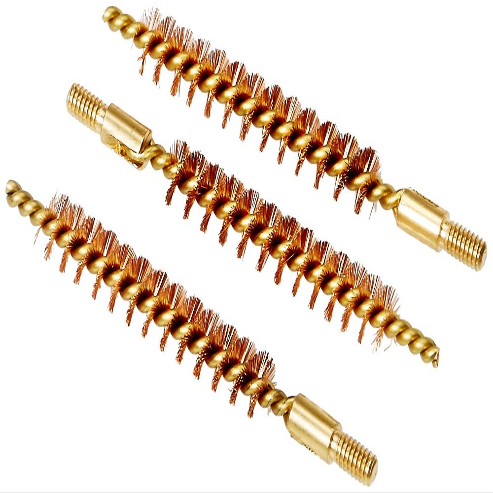 Tipton Best Gun Bore Brush .40-.416 Cal 3-Pack Bronze Bristles for Removing Fouling and Residue in Barrel