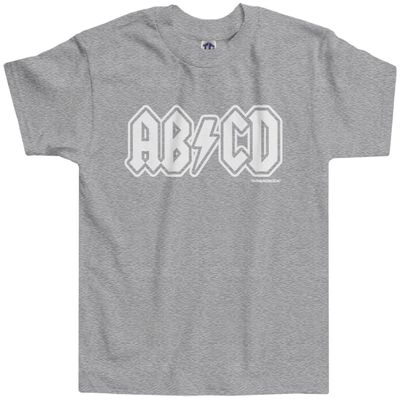 Threadrock Little Boys' ABCD Toddler T-Shirt 3T Light Gray