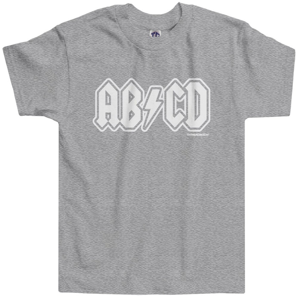 Threadrock Little Boys' ABCD Toddler T-Shirt 3T Light Gray