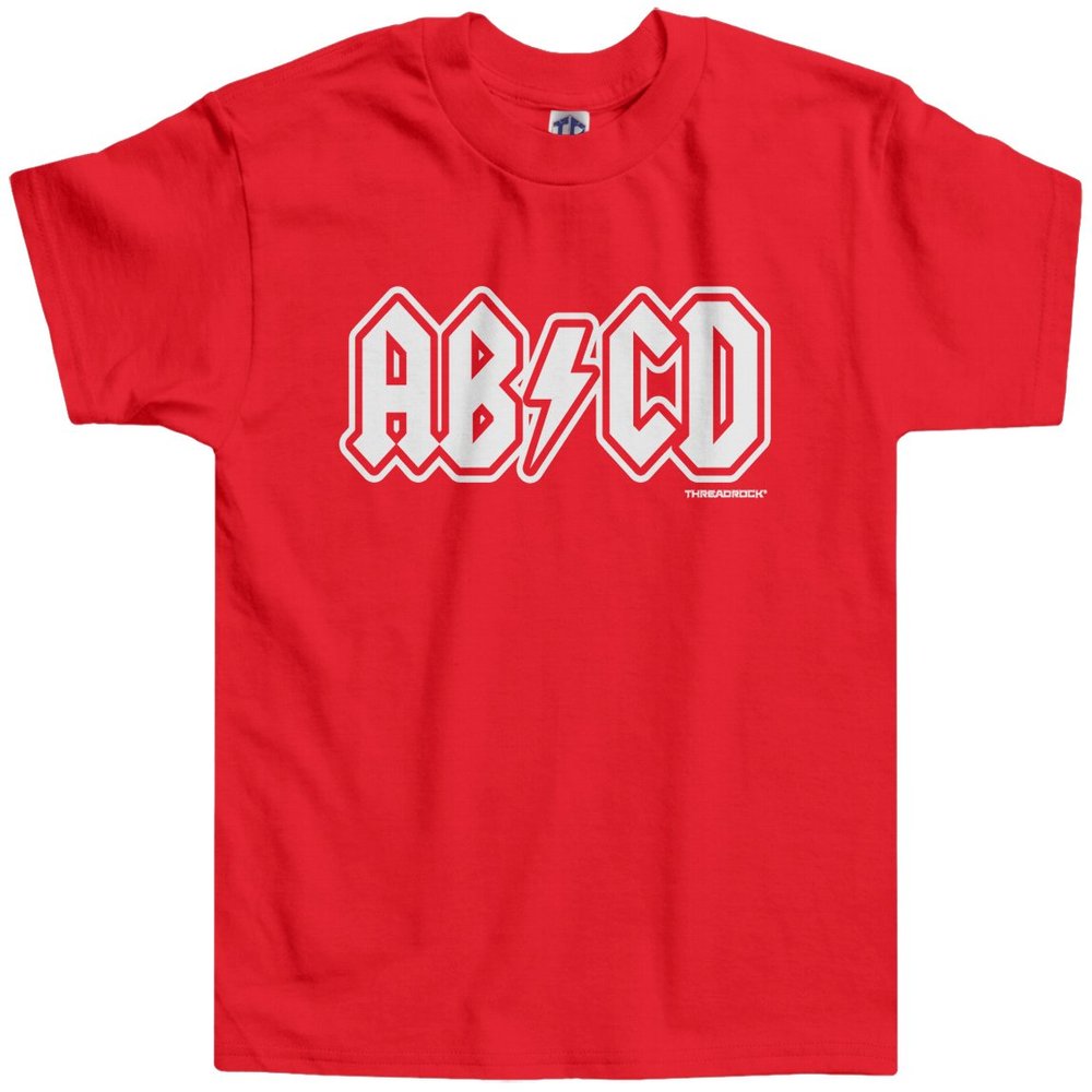 Threadrock Little Boys' ABCD Toddler T-Shirt 2T Red