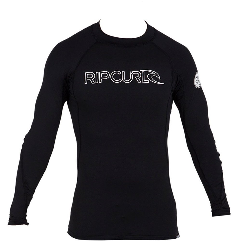 Rip Curl Freelite Long Sleeve Rash Guard Shirt, X-Small, Black