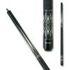 Action Black & White Billiards Pool Cue Stick - Double Diamonds - 20oz view 2