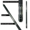 Action Black & White Billiards Pool Cue Stick - Double Diamonds - 20oz view 3