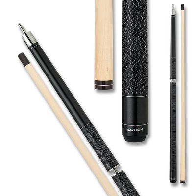 Action Break Jump Billiards Pool Cue Stick - Black w/Extended Linen - 19oz