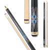 Action Exotic Billiards Pool Cue Stick - Grey w/Blue - 18oz view 1
