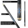 Action Exotic Billiards Pool Cue Stick - Grey w/Blue - 18oz view 3