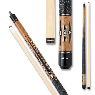 Action Exotic Billiards Pool Cue Stick - Honey w/Black & White - 18oz