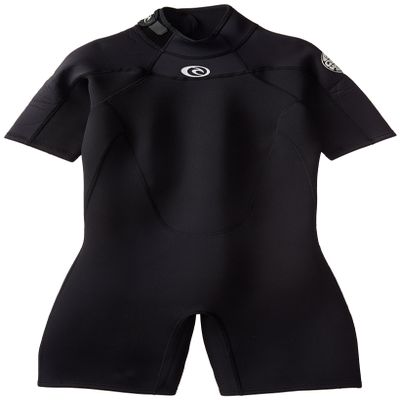 Rip Curl Women's Freelite Short Sleeve Spring Suit, 14, Black/Black