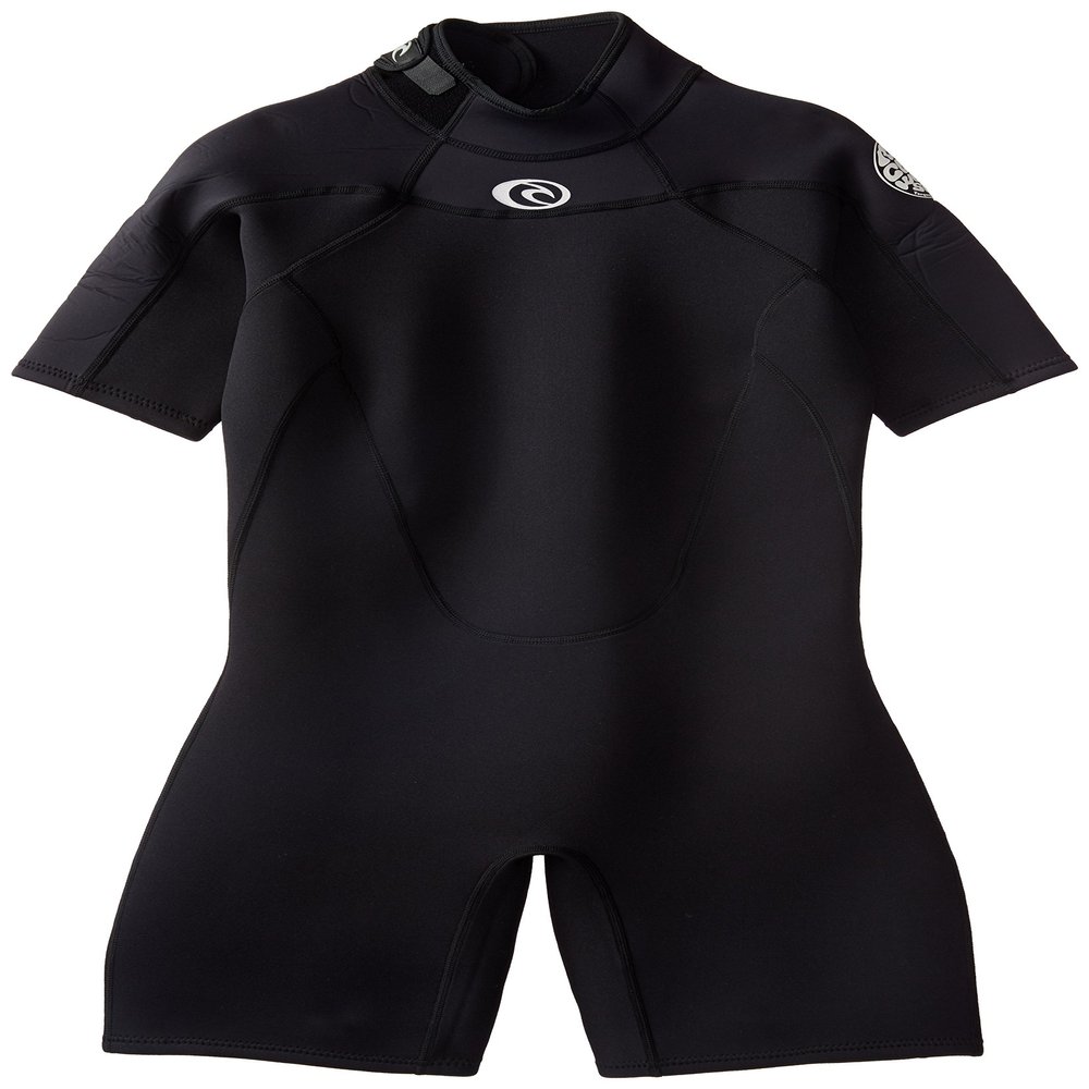 Rip Curl Women's Freelite Short Sleeve Spring Suit, 14, Black/Black