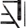 Action VAL01 Value Series Pool Cue - 58" Cue - Hard Maple Shaft with 13mm Boar Skin Tip - Black and Gray Swirl, 19oz view 3
