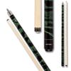 Action VAL02 Value Series Pool Cue - 58" Cue - Hard Maple Shaft with 13mm Boar Skin Tip - Green and Black Swirl, 19oz