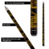 Action VAL04 Value Series Pool Cue - 58" Cue - Hard Maple Shaft with 13mm Boar Skin Tip - Gold and Black Swirl, 18oz view 3