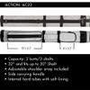 Action 34" Long Pool Cue Hard Carrying Case - Holds 2 Butts & 2 Shafts, Separate Molded Tubes, Large Zippered Accessory Pockets, Adjustable 1" Vinyl Carrying Strap, Fits up to 32" Shaft or Butt, Grey view 3